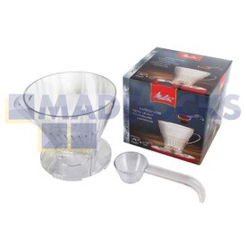 Genuine Original Melitta 1 x 4 tamaño verter sobre cono de filtro transparente premium