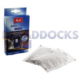 No Longer Available. Order 65-ME-243 [Genuine Original Melitta Universal Espresso Machine Anti Calc Powder Descaler (Pack of 2 x 40g)]