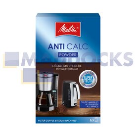 Polvo descalcificador 'Anti-Calc' original y genuino de Melitta para cafeteras y teteras (6x20g)