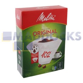 Genuine Original Melitta 102 White Coffee Filter Papers (Pack of 100)