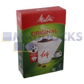 Genuine Original Melitta 1x4 White Coffee Filter Papers (Pack of 100)