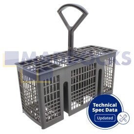 Cesta universal para cubiertos extraplana para lavavajillas