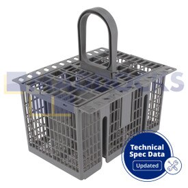 Compatible con series Indesit, Hotpoint FDF, FDL, LBF, LKF, LFT, LFSA, cesto para cubertería gris