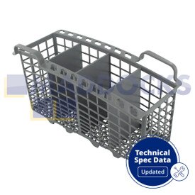 Cestillo para cubiertos fino de plástico gris de cuatro compartimentos universal original de Indesit