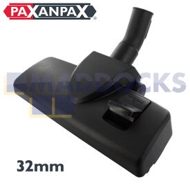 Cabezal de un solo pedal de plástico negro universal 'Perfil bajo modrno’ con base de metal y ruedas traseras (32mm)