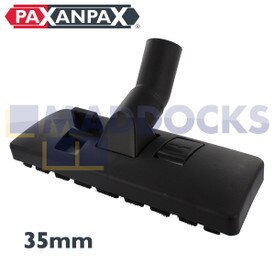 Boquilla para suelos con doble pedal de plástico negro universal (35mm x 270mm)