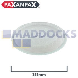 Plato de cristal giratorio para microondas universal con tres fijaciones (255mm)