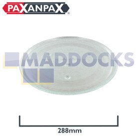 Plato de cristal giratorio para microondas universal con seis fijaciones (288mm)