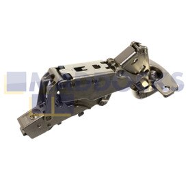 Bisagra de gran angular original Hettich Universal Sensys, sin saliente, con sistema silencioso integrado (Sensys 8657I, niquelado, superpuesto, ángulo de apertura 165°, patrón de perforación Esp 52 mm x 5,5 mm, para atornillar (-))
